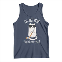 Im Just Here For The Purr Play Tank Top Funny Cat Hockey Gift - Wonder Print Shop