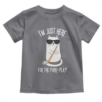 Im Just Here For The Purr Play Toddler T Shirt Funny Cat Hockey Gift - Wonder Print Shop