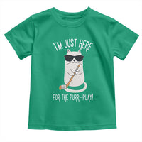 Im Just Here For The Purr Play Toddler T Shirt Funny Cat Hockey Gift - Wonder Print Shop