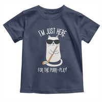 Im Just Here For The Purr Play Toddler T Shirt Funny Cat Hockey Gift - Wonder Print Shop