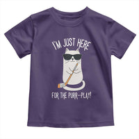 Im Just Here For The Purr Play Toddler T Shirt Funny Cat Hockey Gift - Wonder Print Shop