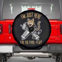 Vintage Cat Hockey Goalie Spare Tire Cover Funny Im Just Here For The Purr Play Gift - Wonder Print Shop
