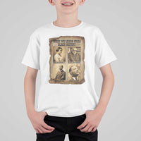 What We Learn From Black History T Shirt For Kid Iconic African American Figures - Wonder Print Shop