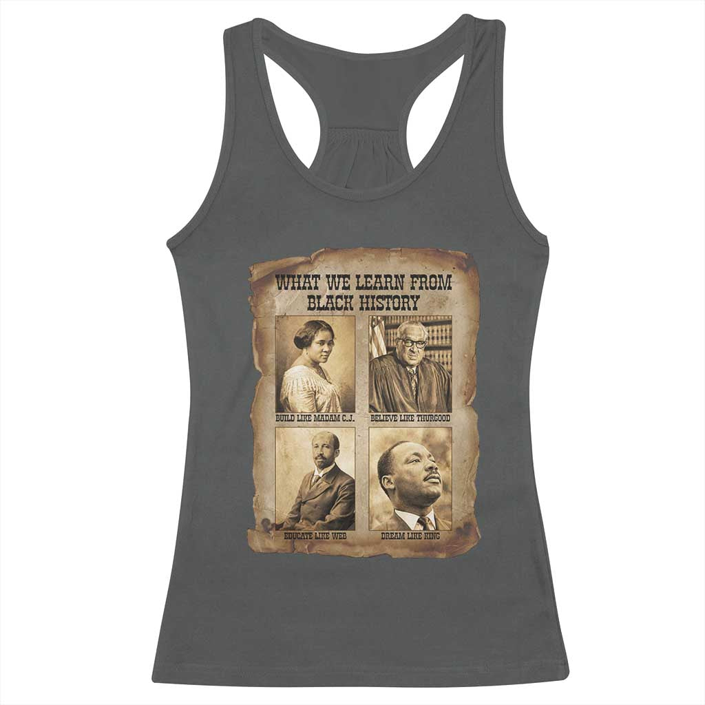 What We Learn From Black History Racerback Tank Top Iconic African American Figures - Wonder Print Shop
