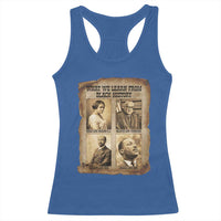 What We Learn From Black History Racerback Tank Top Iconic African American Figures - Wonder Print Shop