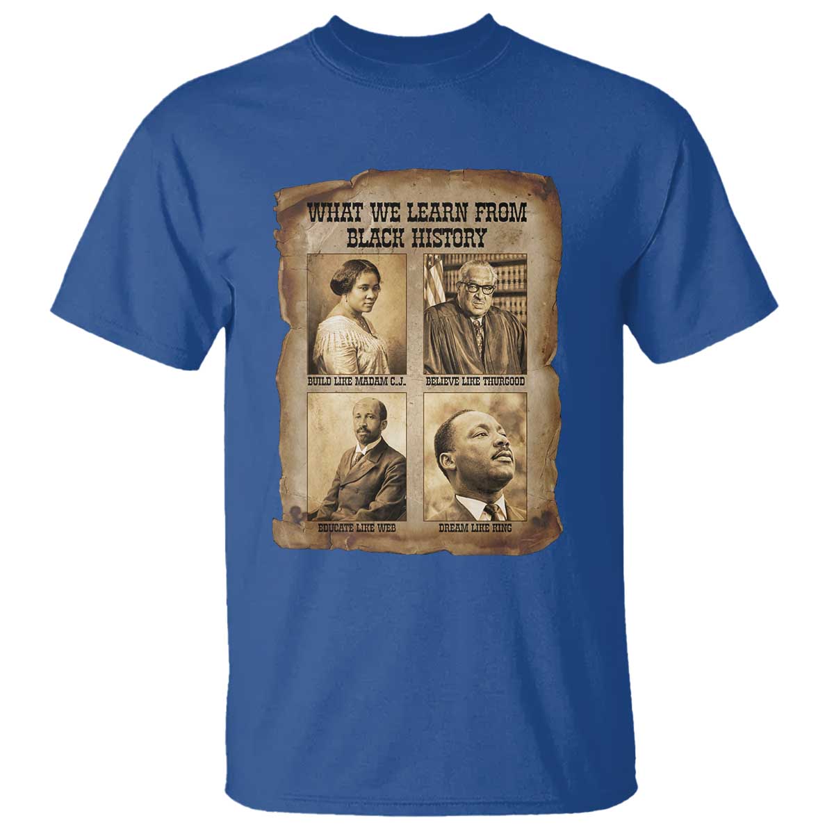 What We Learn From Black History T Shirt Iconic African American Figures - Wonder Print Shop