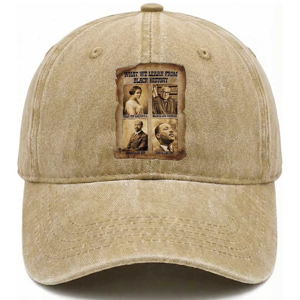 What We Learn From Black History Washed Cotton Baseball Cap Iconic African American Figures