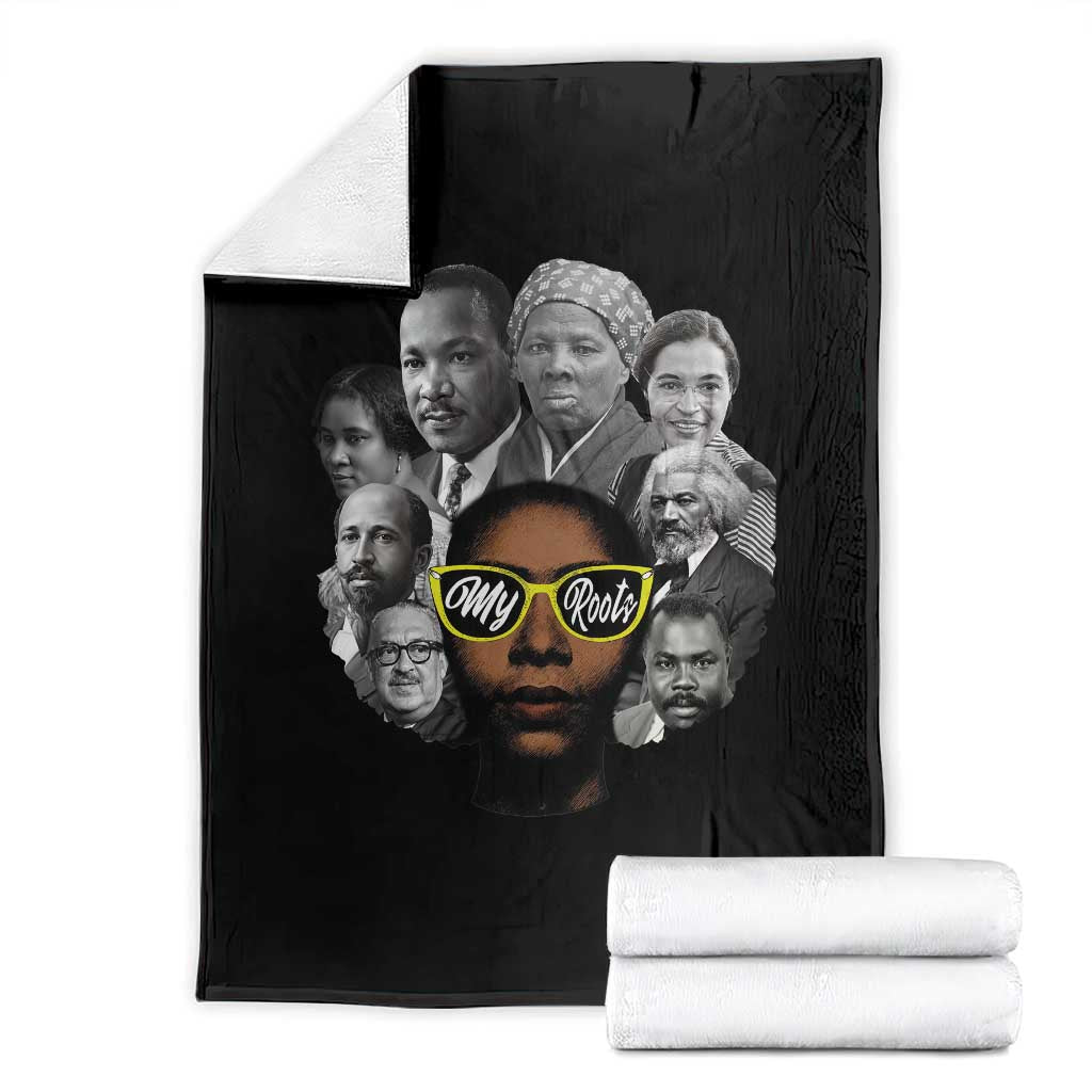 My Roots Black History Leaders Throw Blanket African American Heritage - Wonder Print Shop