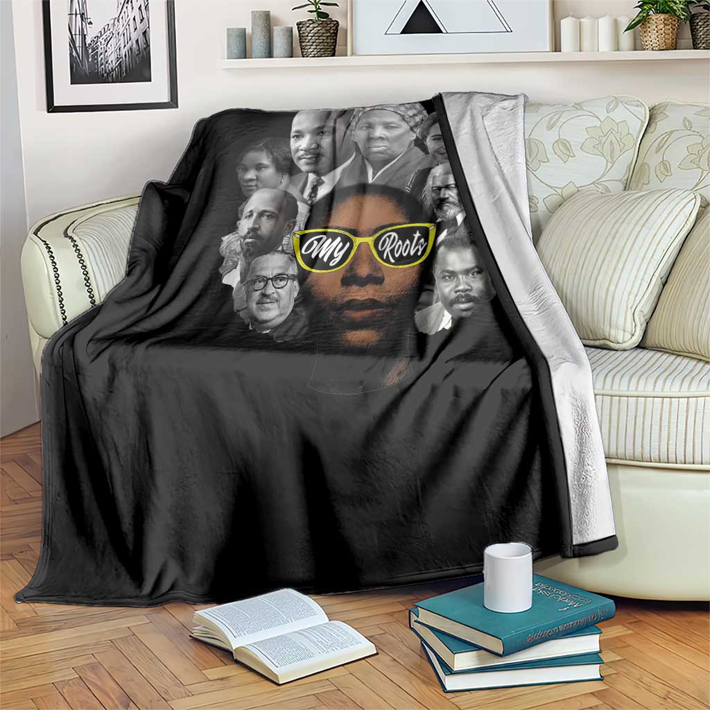 My Roots Black History Leaders Throw Blanket African American Heritage - Wonder Print Shop