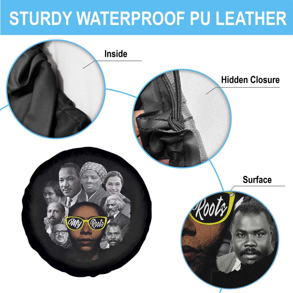 My Roots Black History Leaders Spare Tire Cover African American Heritage - Wonder Print Shop