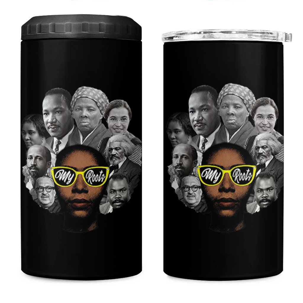 My Roots Black History Leaders 4 in 1 Can Cooler Tumbler African American Heritage - Wonder Print Shop