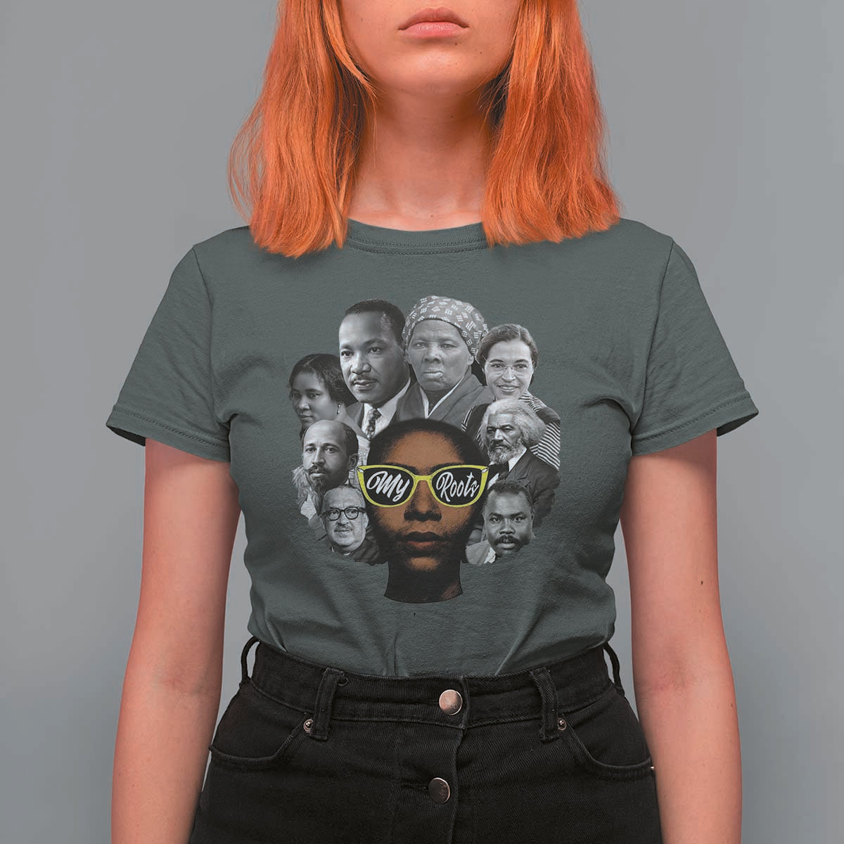 My Roots Black History Leaders T Shirt For Women African American Heritage - Wonder Print Shop