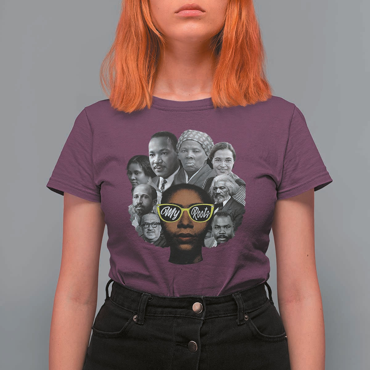 My Roots Black History Leaders T Shirt For Women African American Heritage - Wonder Print Shop