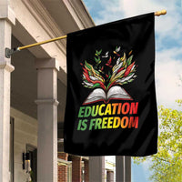 Education Is Freedom Garden Flag Inspirational Black Teacher Gift - Wonder Print Shop
