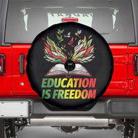 Education Is Freedom Spare Tire Cover Inspirational Black Teacher Gift - Wonder Print Shop