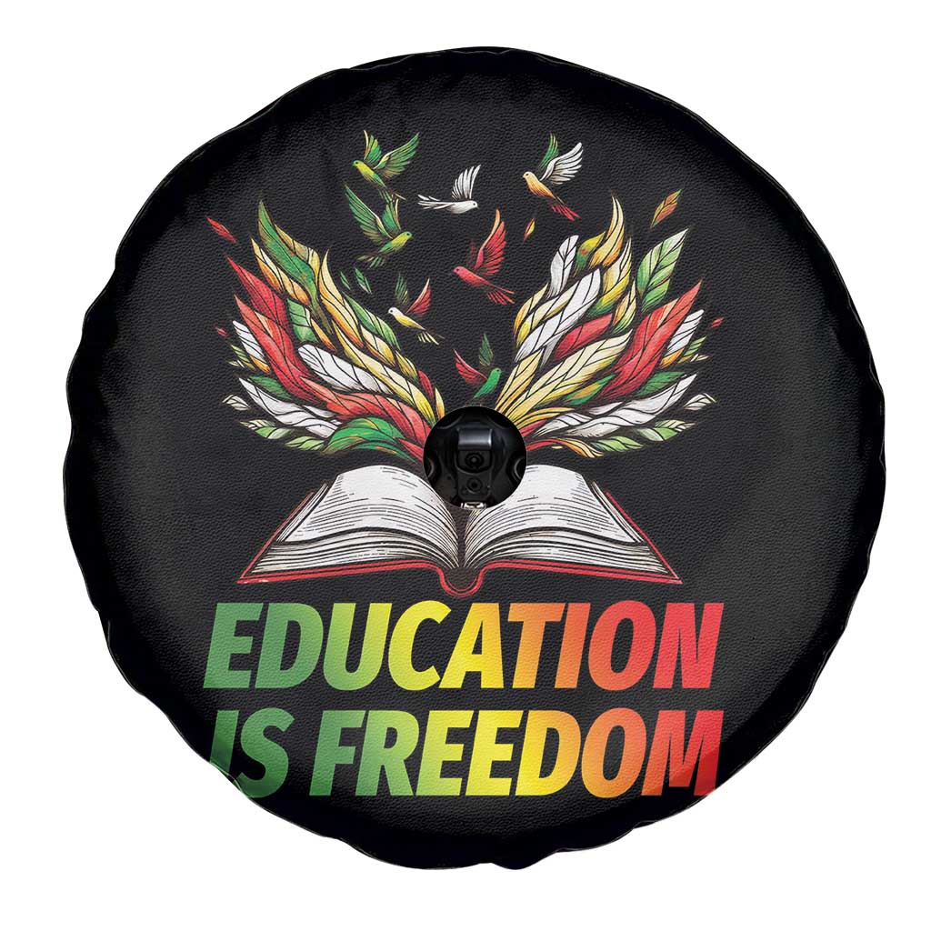 Education Is Freedom Spare Tire Cover Inspirational Black Teacher Gift - Wonder Print Shop