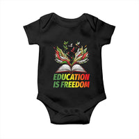 Education Is Freedom Baby Onesie Inspirational Black Teacher Gift - Wonder Print Shop