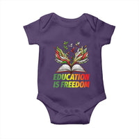 Education Is Freedom Baby Onesie Inspirational Black Teacher Gift - Wonder Print Shop