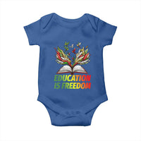 Education Is Freedom Baby Onesie Inspirational Black Teacher Gift - Wonder Print Shop