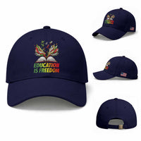 Education Is Freedom Baseball Cap Inspirational Black Teacher Gift
