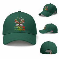 Education Is Freedom Baseball Cap Inspirational Black Teacher Gift