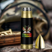 Education Is Freedom Bullet Tumbler Inspirational Black Teacher Gift - Wonder Print Shop