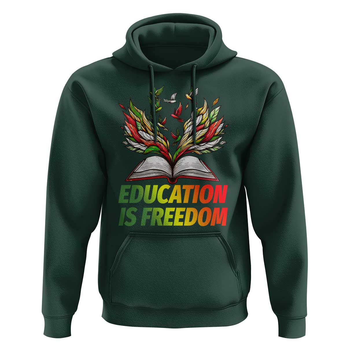 Education Is Freedom Hoodie Inspirational Black Teacher Gift - Wonder Print Shop