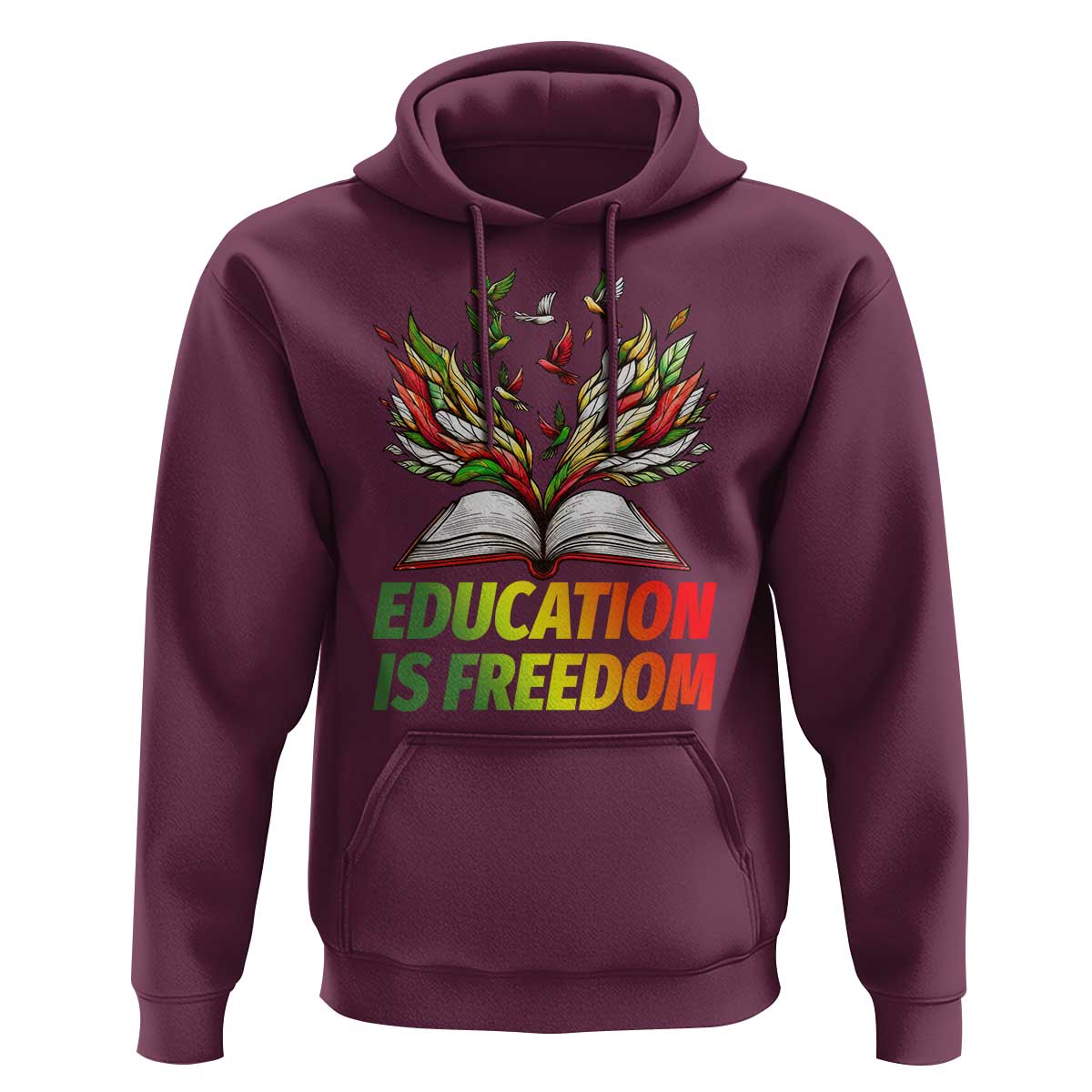 Education Is Freedom Hoodie Inspirational Black Teacher Gift - Wonder Print Shop