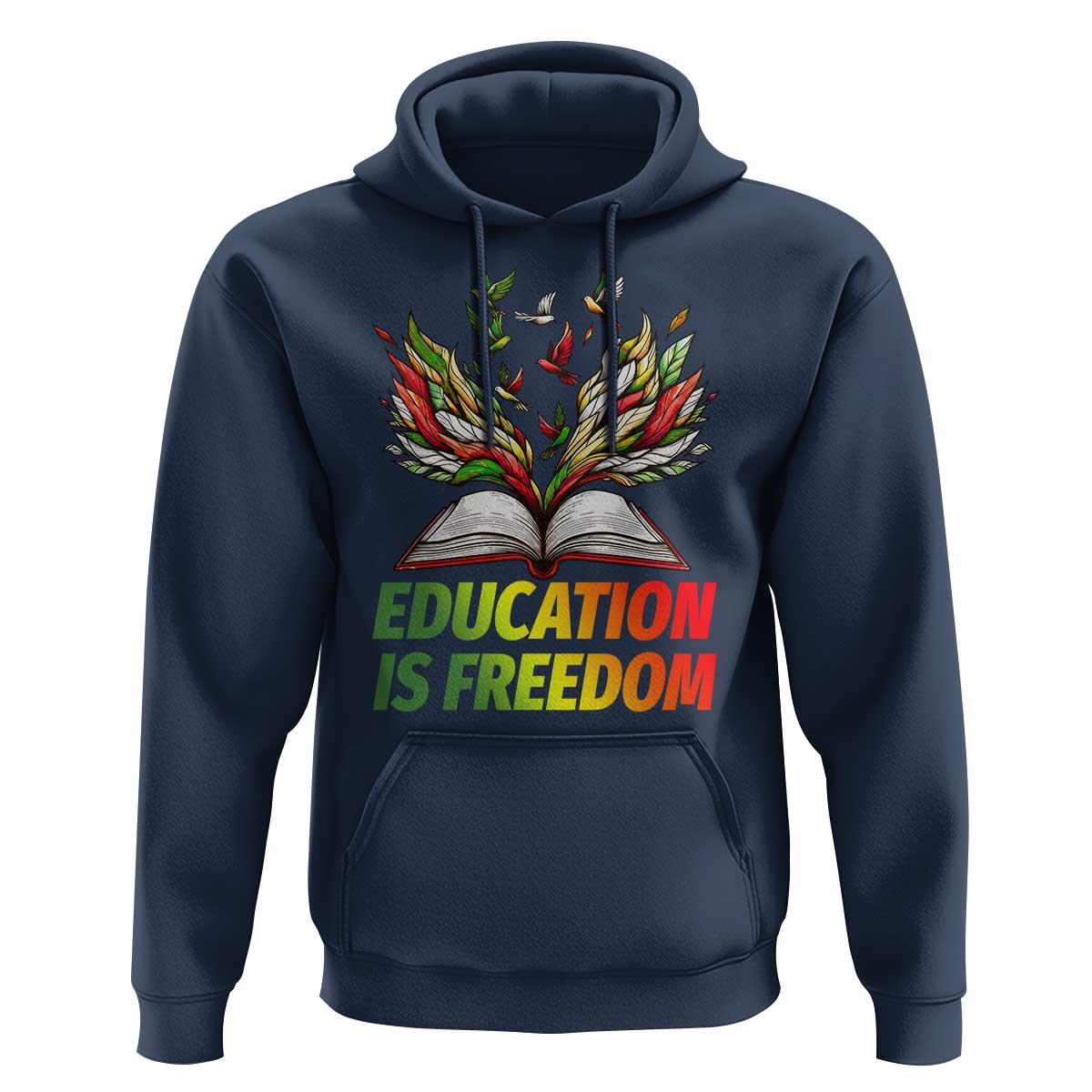 Education Is Freedom Hoodie Inspirational Black Teacher Gift - Wonder Print Shop