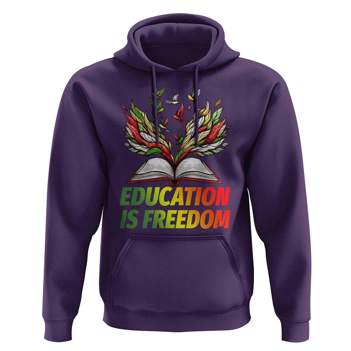 Education Is Freedom Hoodie Inspirational Black Teacher Gift - Wonder Print Shop