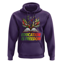 Education Is Freedom Hoodie Inspirational Black Teacher Gift - Wonder Print Shop