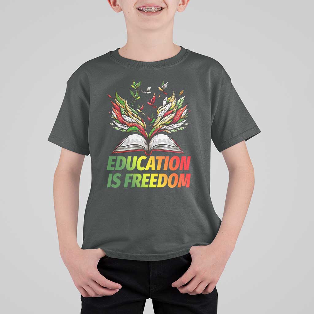 Education Is Freedom T Shirt For Kid Inspirational Black Teacher Gift - Wonder Print Shop