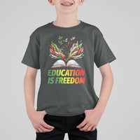 Education Is Freedom T Shirt For Kid Inspirational Black Teacher Gift - Wonder Print Shop