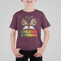 Education Is Freedom T Shirt For Kid Inspirational Black Teacher Gift - Wonder Print Shop