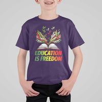 Education Is Freedom T Shirt For Kid Inspirational Black Teacher Gift - Wonder Print Shop