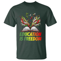 Education Is Freedom T Shirt Inspirational Black Teacher Gift - Wonder Print Shop