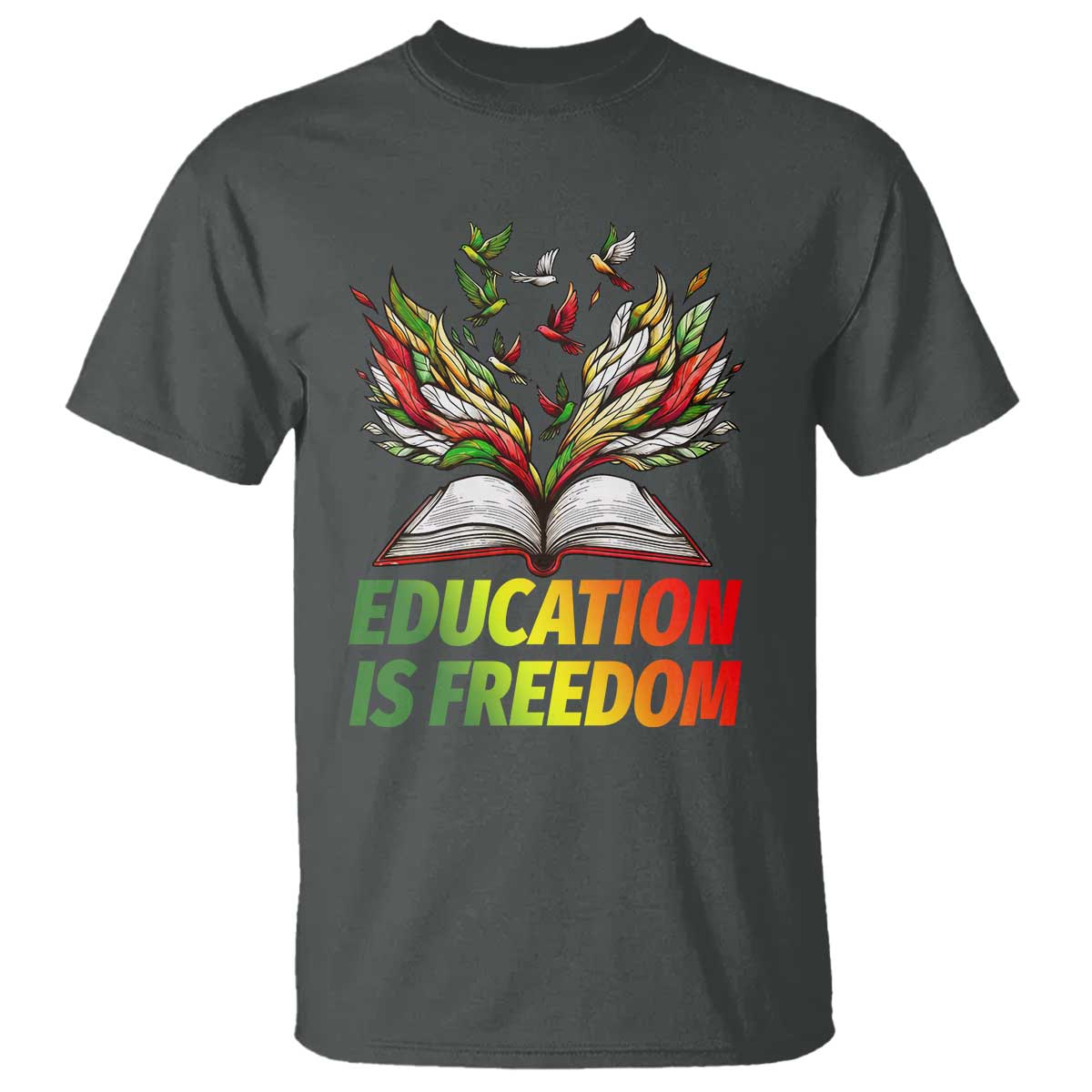 Education Is Freedom T Shirt Inspirational Black Teacher Gift - Wonder Print Shop