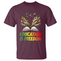 Education Is Freedom T Shirt Inspirational Black Teacher Gift - Wonder Print Shop