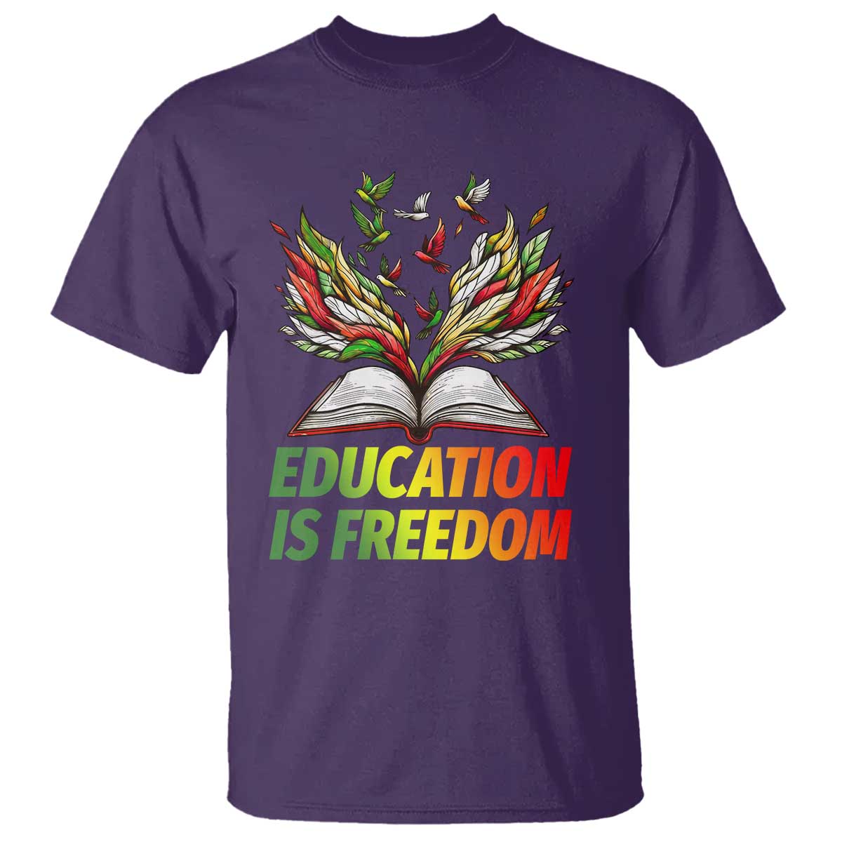Education Is Freedom T Shirt Inspirational Black Teacher Gift - Wonder Print Shop