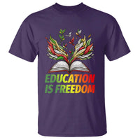 Education Is Freedom T Shirt Inspirational Black Teacher Gift - Wonder Print Shop