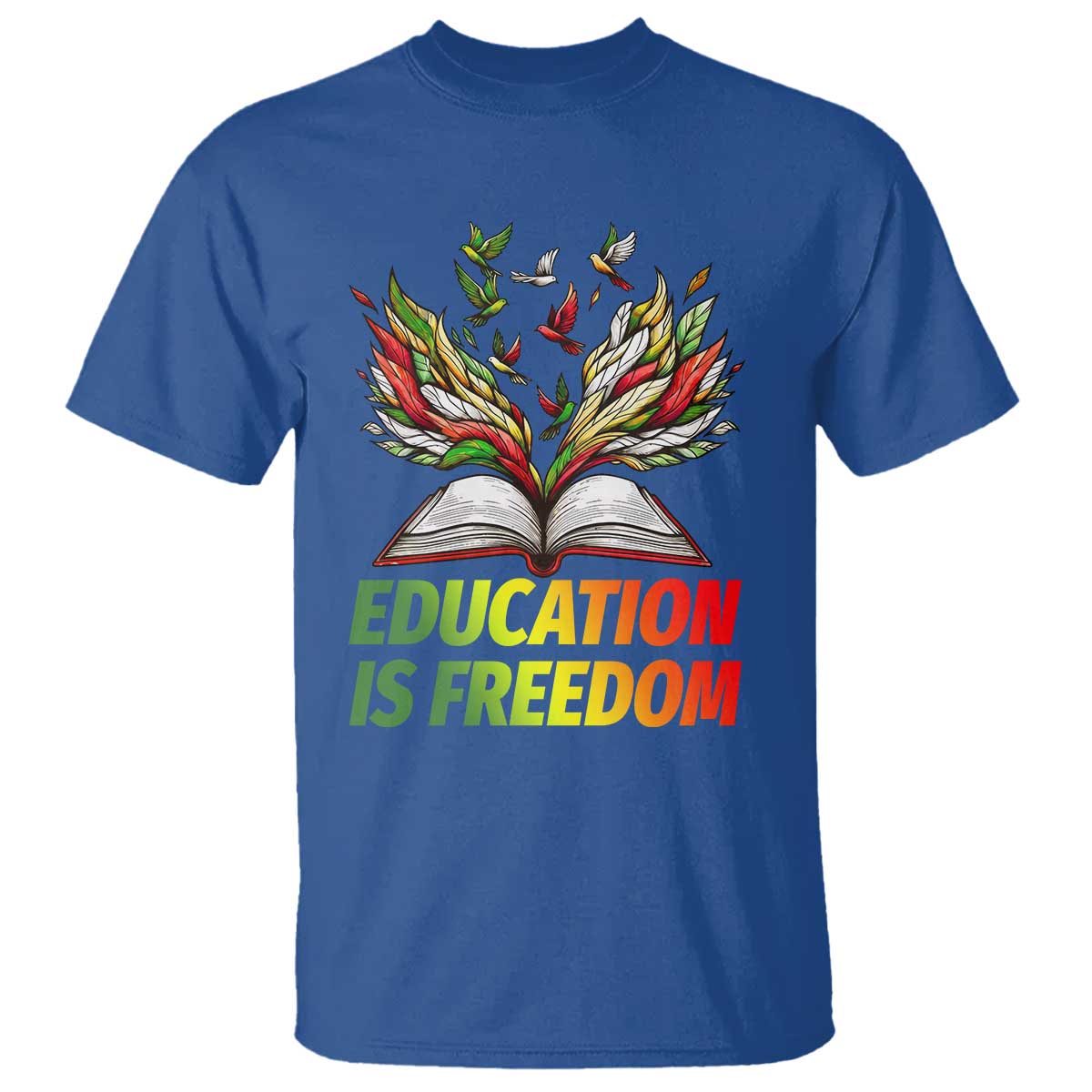 Education Is Freedom T Shirt Inspirational Black Teacher Gift - Wonder Print Shop