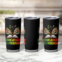 Education Is Freedom Tumbler Cup Inspirational Black Teacher Gift - Wonder Print Shop