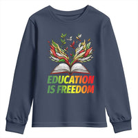 Education Is Freedom Youth Sweatshirt Inspirational Black Teacher Gift - Wonder Print Shop
