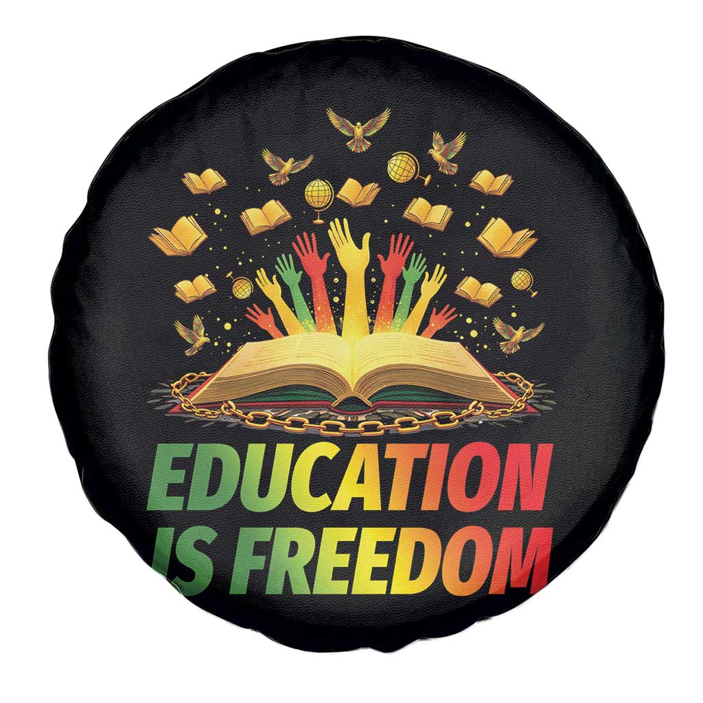 Education Is Freedom Spare Tire Cover Black Education Teacher Gift - Wonder Print Shop