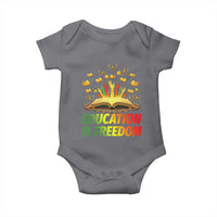 Education Is Freedom Baby Onesie Black Education Teacher Gift - Wonder Print Shop