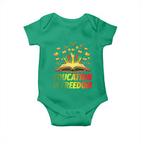 Education Is Freedom Baby Onesie Black Education Teacher Gift - Wonder Print Shop