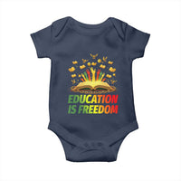Education Is Freedom Baby Onesie Black Education Teacher Gift - Wonder Print Shop