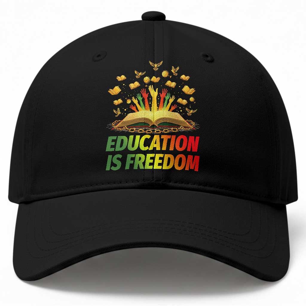 Education Is Freedom Baseball Cap Black Education Teacher Gift