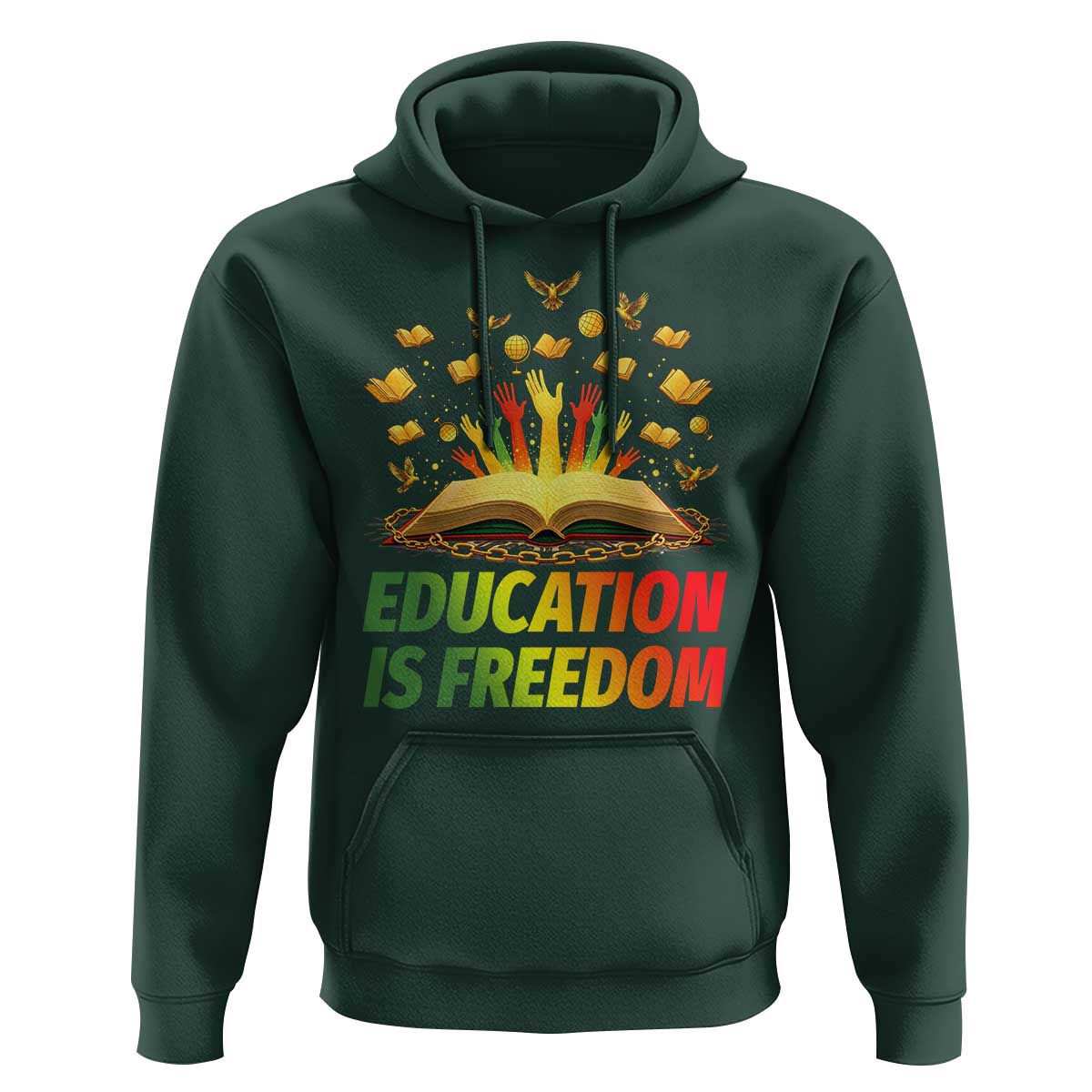 Education Is Freedom Hoodie Black Education Teacher Gift - Wonder Print Shop