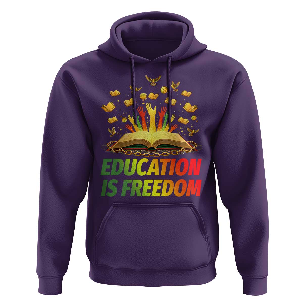 Education Is Freedom Hoodie Black Education Teacher Gift - Wonder Print Shop